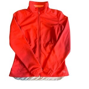 MOUNTAIN HARDWARE SOLAMERE WOMEN’S SOFT SHELL FULL ZIP JACKET IN CORAL. MEDIUM